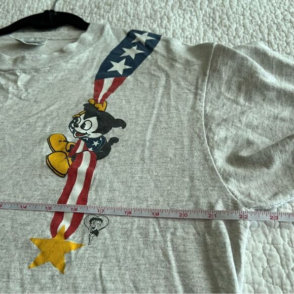 ✨ Vintage Tultex Gray Betty Boop Single Stitch Shirt XL Made in USA 90s - Picture 12 of 13